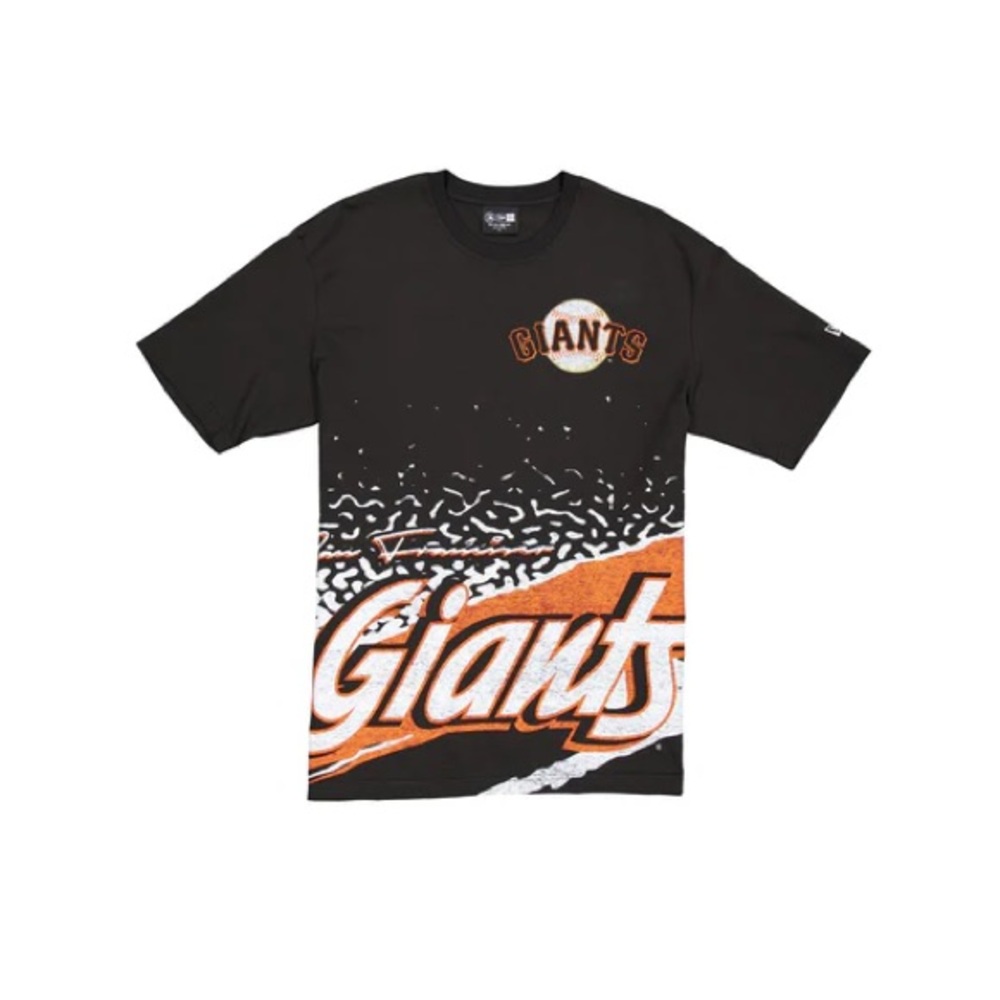 New Era Black and Orange Giants Short Sleeve Tee